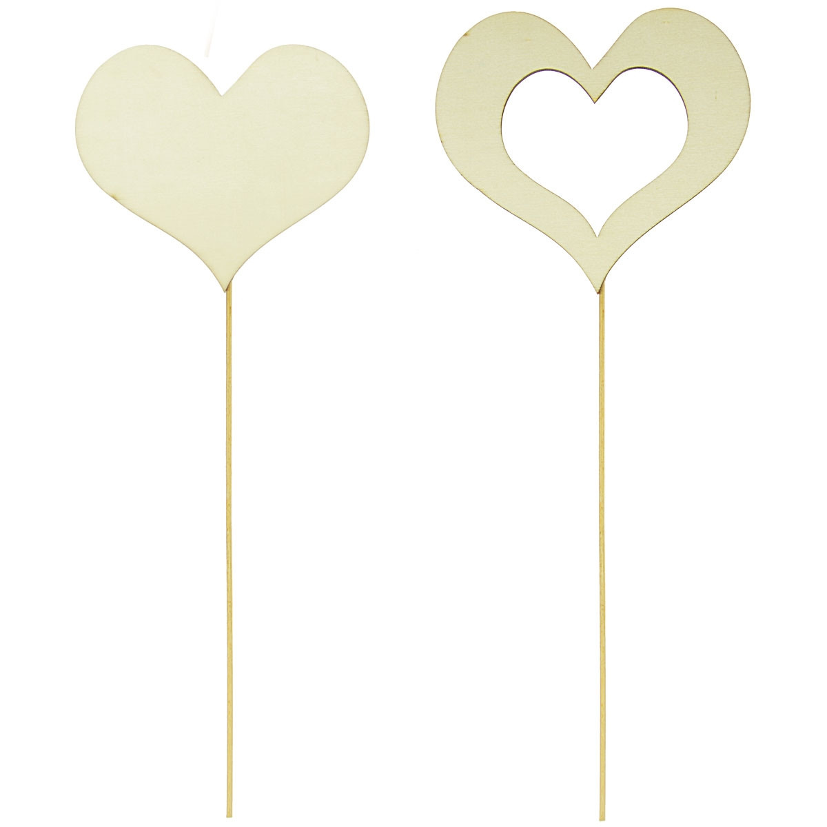 Drewniane serce na piku Walentynki Arpex